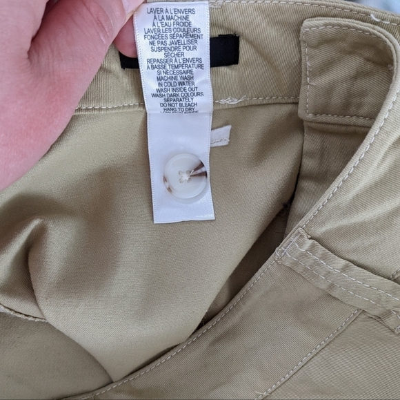 SIMONS Mid rise wide leg tan yellow cotton blend pants size 30 @R - Picture 7 of 11